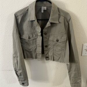 Women's Cropped Jacket - Olive